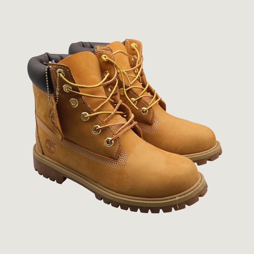 Timberland 6 Inch Waterproof Boot 4.5 M Junior Women 6 Wheat Leather 12909